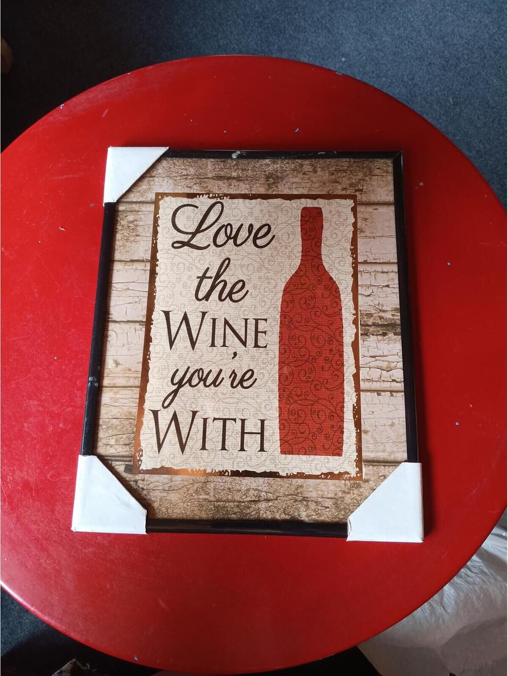 Decorative Wine Quote Wall Art with Wine Bottle Design